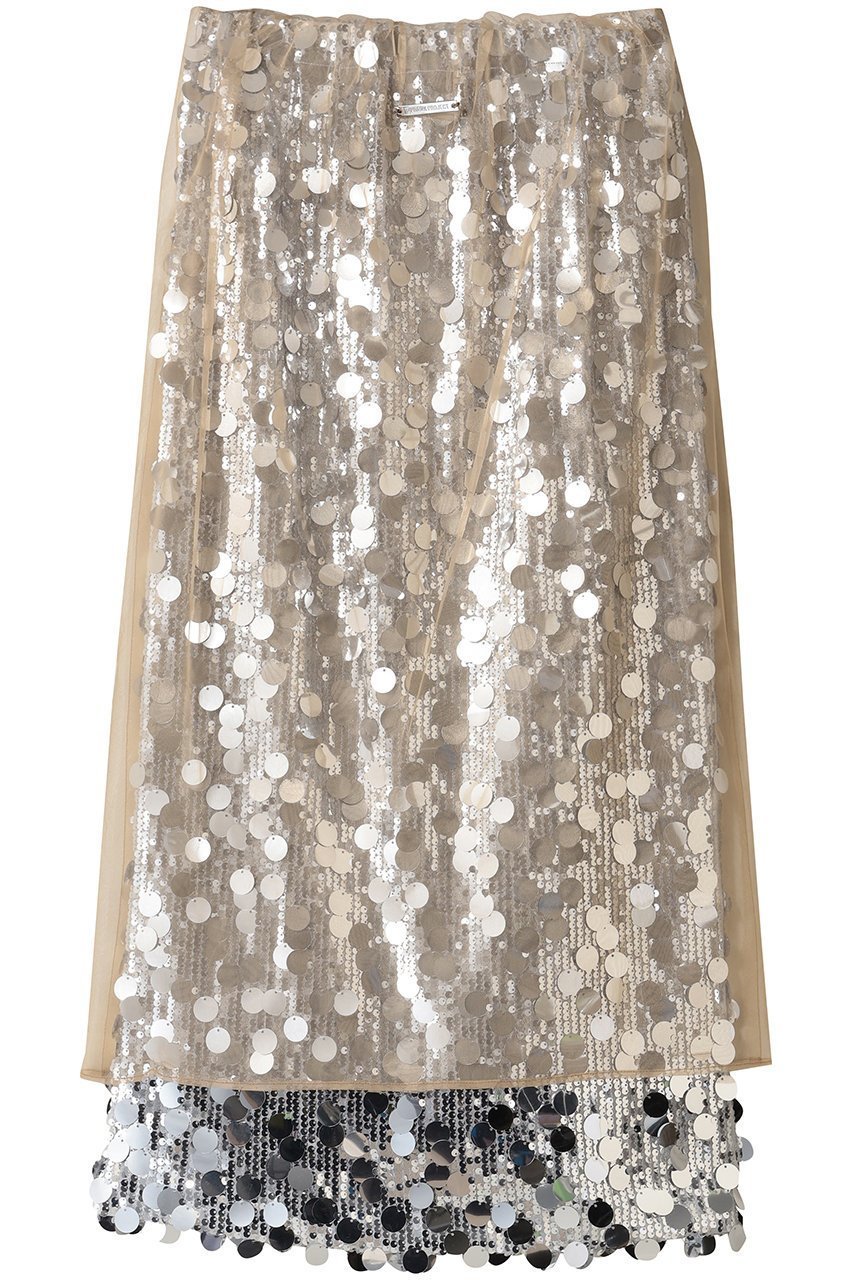 【プランク プロジェクト/PRANK PROJECT】のチュールラップスパンコールスカート インテリア・キッズ・メンズ・レディースファッション・服の通販 founy(ファニー) ファッション Fashion レディースファッション Fashion for Women スカート Skirts ロングスカート Long Skirts / Maxi & Midi Skirts おすすめ Recommended / Our Picks スウェット / スエット Sweatshirt, Sweatwear スパンコール Sequins, Sequin Embellishment スポーティ Sporty, Casual Athletic ソックス Socks, Hosiery チュール Tulip, Tulip Motif ロング Long, Long-Length エレガント 上品 Elegant BGE(ベージュ)|ID: prp329100004894977 ipo3291000000036592382