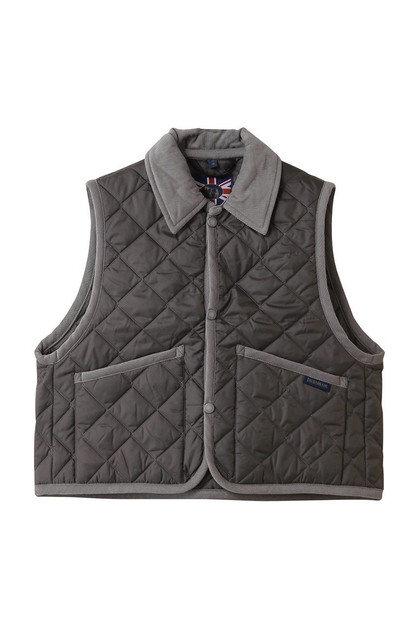 【ラベンハム/lavenham】のCROPPED RAYDON GILET ベスト インテリア・キッズ・メンズ・レディースファッション・服の通販 founy(ファウニー) 　ファッション　Fashion　レディースファッション　Fashion for Women　アウター　Coat / Outerwear Collection　レディースジャケット・軽アウター　Jackets　エレガント 上品　Elegant　キルティング　Quilted, Quilting　キルト　Quilt, Quilted Fabric　クロップド　Cropped, Short Length　ジャケット　Jacket, Outerwear　トレンド　Trend, Trending Now　バランス　Balance, Style Balance　フェミニン　Feminine, Girly　ベスト　Vest, Waistcoat　定番　Standard, Basic Item　リージェントグレー|ID: prp329100004894996 ipo3291000000036592638