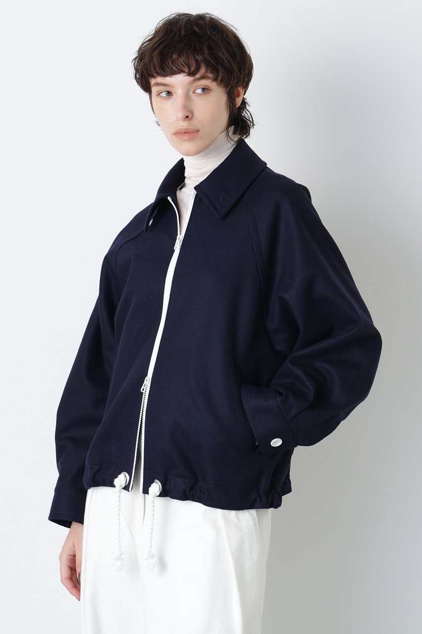 【ヒューエルミュージアム/hueLe Museum】の【STUMBLY】Bicolor Zip Swing Top インテリア・キッズ・メンズ・レディースファッション・服の通販 founy(ファニー) ファッション Fashion レディースファッション Fashion for Women アウター Coat / Outerwear Collection レディースジャケット・軽アウター Jackets クラシック Classic, Timeless Style ジャケット Jacket, Outerwear フォルム Silhouette, Form メルトン Melton, Heavy Wool モダン Modern, Contemporary ネイビー|ID: prp329100004895014 ipo3291000000036592857