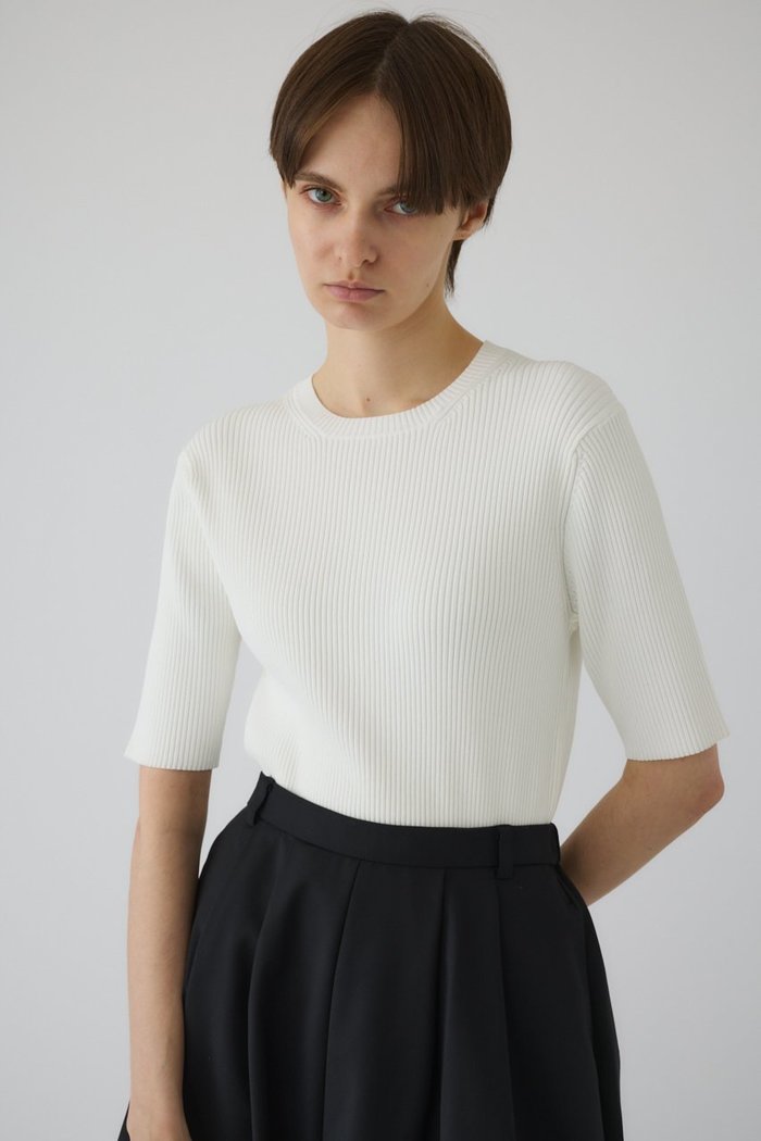 【リムアーク/RIM.ARK】のCompact knit tops/ニット インテリア・キッズ・メンズ・レディースファッション・服の通販 founy(ファウニー) https://founy.com/ ファッション Fashion レディースファッション Fashion for Women トップス・カットソー Cut & Sew Tops ニット Knit Tops & Sweaters カジュアルプルオーバー・ニットトップス Pullovers & Knit Tops / Casual Pullovers インナー Innerwear サマー Summer, Summer Style ジャケット Jacket, Outerwear ベーシック Basic, Essential エレガント 上品 Elegant 夏 Summer |ID: prp329100004895031 ipo3291000000036593086