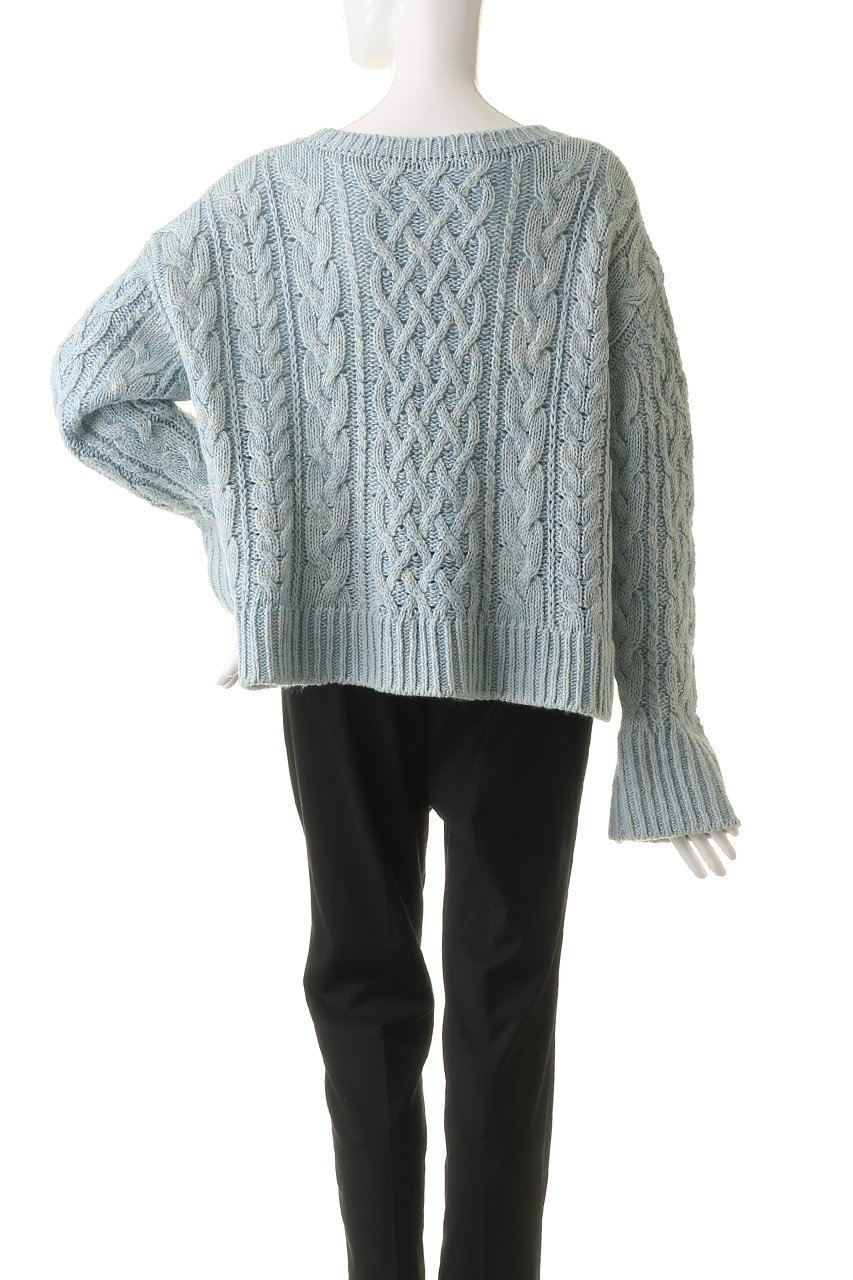 【プリスティン/PRISTINE】のウール混ケーブルプルオーバー 人気、トレンドファッション・服の通販 founy(ファニー) 　ファッション　Fashion　レディースファッション　Fashion for Women　トップス・カットソー　Cut & Sew Tops　ニット　Knit Tops & Sweaters　カジュアルプルオーバー・ニットトップス　Pullovers & Knit Tops / Casual Pullovers　フェミニン　Feminine, Girly　フレア　Flare, Flared　other-4|ID: prp329100004895039 ipo3291000000036593206