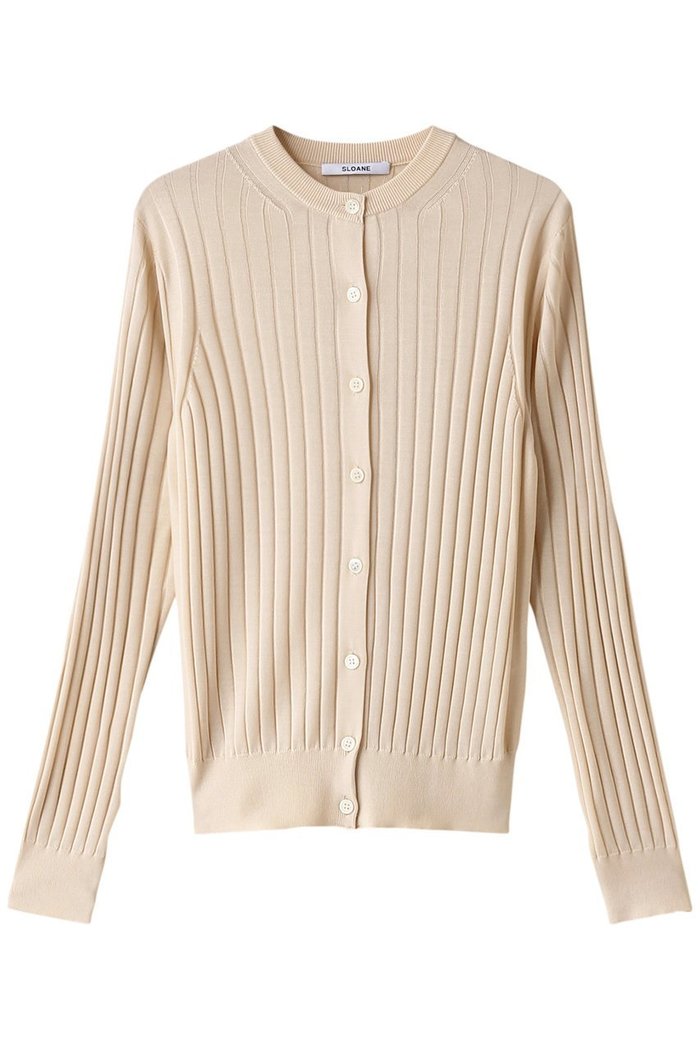 【スローン/SLOANE】の18Gワイドリブ シルク クルーネックカーディガン インテリア・キッズ・メンズ・レディースファッション・服の通販 founy(ファウニー) https://founy.com/ ファッション Fashion レディースファッション Fashion for Women トップス・カットソー Cut & Sew Tops ニット Knit Tops & Sweaters カーディガン・羽織り Layered Style Cardigans なめらか Smooth, Silky Texture カーディガン Cardigan, Knitwear シルク Silk, 100% Silk ボトム Bottoms, Lower Wear ワイドリブ Wide Rib, Wide Ribbed Knit エレガント 上品 Elegant 定番 Standard, Basic Item |ID: prp329100004895050 ipo3291000000036593369