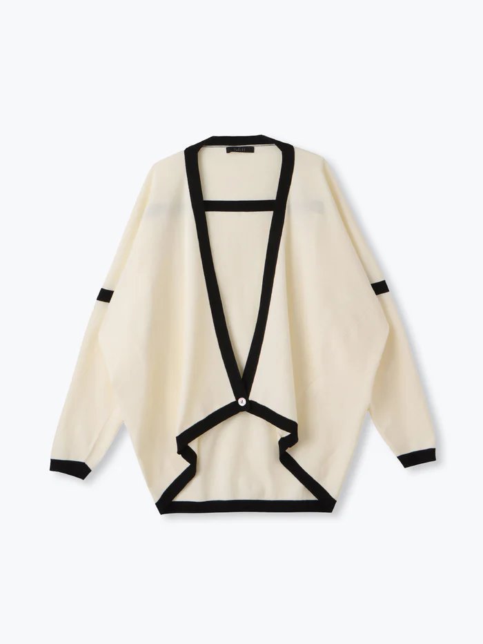 【レリル/lelill】のハイテク2トーンボレロ インテリア・キッズ・メンズ・レディースファッション・服の通販 founy(ファウニー) 　ファッション　Fashion　レディースファッション　Fashion for Women　トップス・カットソー　Cut & Sew Tops　ニット　Knit Tops & Sweaters　カーディガン・羽織り　Layered Style Cardigans　カーディガン　Cardigan, Knitwear　コンパクト　Compact, Small Size　ボレロ　Bolero, Short Cardigan　モバイル　Mobile, Smartphone　洗える　Machine Washable　オフホワイト|ID: prp329100004895053 ipo3291000000036896663