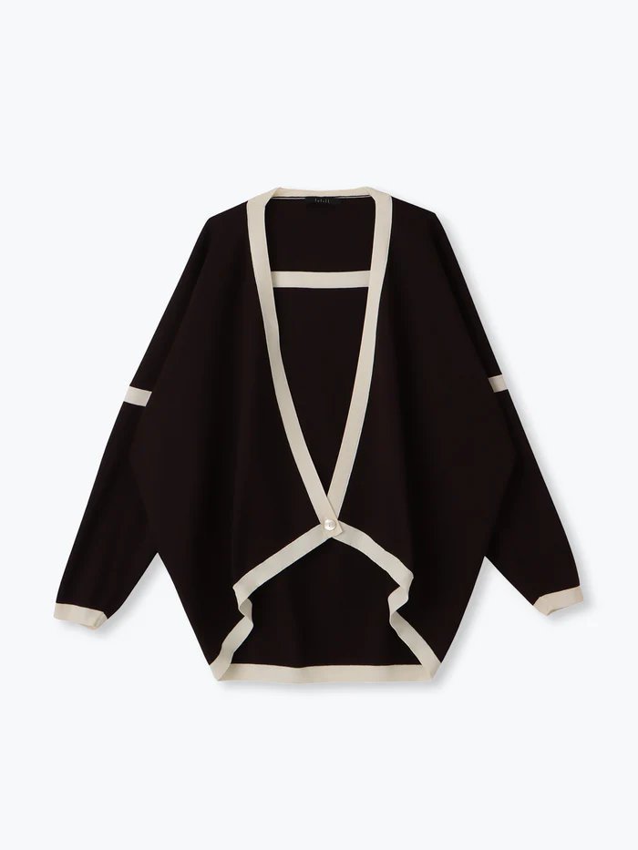 【レリル/lelill】のハイテク2トーンボレロ インテリア・キッズ・メンズ・レディースファッション・服の通販 founy(ファウニー) 　ファッション　Fashion　レディースファッション　Fashion for Women　トップス・カットソー　Cut & Sew Tops　ニット　Knit Tops & Sweaters　カーディガン・羽織り　Layered Style Cardigans　カーディガン　Cardigan, Knitwear　コンパクト　Compact, Small Size　ボレロ　Bolero, Short Cardigan　モバイル　Mobile, Smartphone　洗える　Machine Washable　ネイビー|ID: prp329100004895053 ipo3291000000036896664