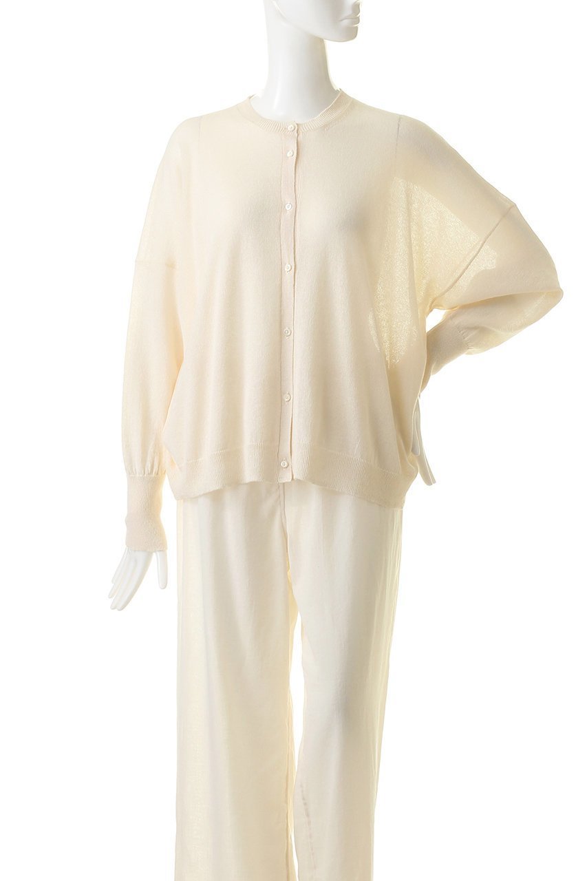 【プリスティン/PRISTINE】のペーパーコットンクルーネックカーディガン 人気、トレンドファッション・服の通販 founy(ファニー) 　ファッション　Fashion　レディースファッション　Fashion for Women　トップス・カットソー　Cut & Sew Tops　ニット　Knit Tops & Sweaters　カーディガン・羽織り　Layered Style Cardigans　カーディガン　Cardigan, Knitwear　シアー　Sheer, See-Through　ペーパー　Paper, Kraft Paper　リラックス　Relax, Relaxed Fit　ロング　Long, Long-Length　エレガント 上品　Elegant　夏　Summer　春　Spring　S/S・春夏　SS, Spring/Summer, Warm Season　秋　Autumn　other-2|ID: prp329100004895059 ipo3291000000036593478