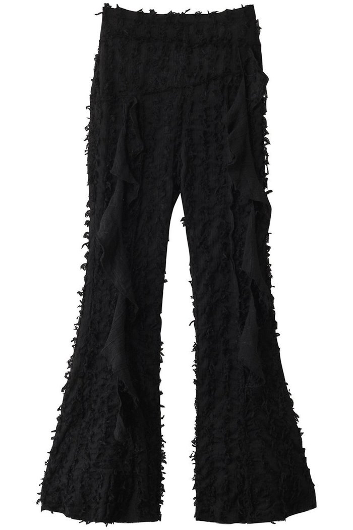 【プランク プロジェクト/PRANK PROJECT】のフリンジジャガードフレアパンツ / Fringe Jacquard Flare Pants インテリア・キッズ・メンズ・レディースファッション・服の通販 founy(ファニー) https://founy.com/ ファッション Fashion レディースファッション Fashion for Women パンツ Pants & Trousers コンパクト Compact, Small Size シャーリング Shirring, Ruched シンプル Simple, Minimal フリンジ Fringe, Tassel ラッフル Ruffle, Frill ランダム Random, Irregular 切替 Switching, Contrast Panel |ID: prp329100004895109 ipo3291000000036907279