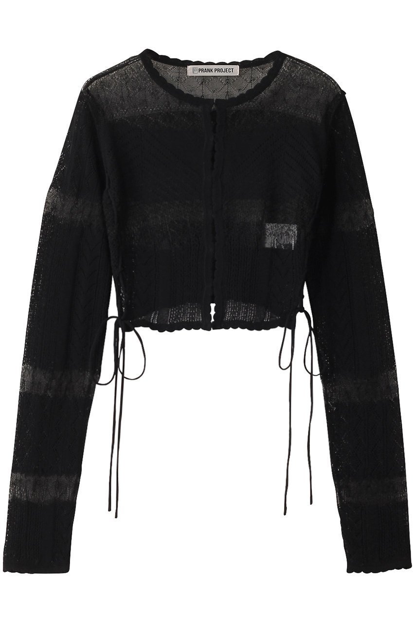 【プランク プロジェクト/PRANK PROJECT】のレースニットカーディガン / Lace Knit Cardigan 大人の最旬トレンドファッション＆コーディネート founy(ファウニー) 　ファッション　Fashion　レディースファッション　Fashion for Women　トップス・カットソー　Cut & Sew Tops　ニット　Knit Tops & Sweaters　カーディガン・羽織り　Layered Style Cardigans　インナー　Innerwear　カーディガン　Cardigan, Knitwear　コルセット　Corset, Bustier　シアー　Sheer, See-Through　パターン　Pattern, Design Print　レース　Lace, Lace Fabric　 other-1|ID: prp329100004895127 ipo3291000000036896116