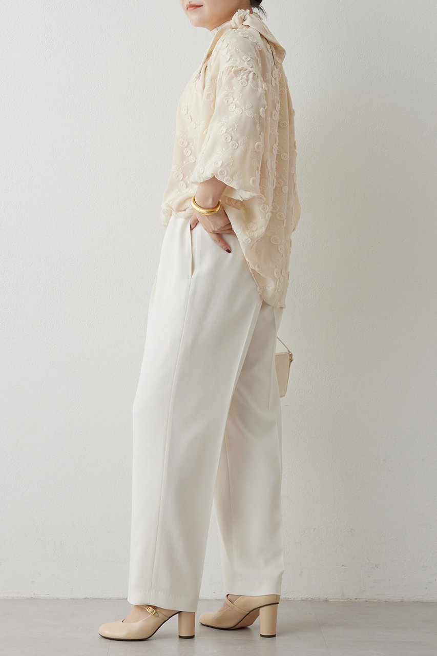 【ウィムガゼット/Whim Gazette】のバックサテンイージーパンツ 人気、トレンドファッション・服の通販 founy(ファニー) 　ファッション　Fashion　レディースファッション　Fashion for Women　パンツ　Pants & Trousers　バッグ　Bags　ストレッチ　Stretch, Stretchy Fabric　センター　Center, Center Line　ドローコード　Drawcord, Drawstring Cord　ベーシック　Basic, Essential　エレガント 上品　Elegant　other-7|ID: prp329100004895144 ipo3291000000036594749