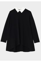 【ル フィル/LE PHIL】の襟付きフレアニット 人気、トレンドファッション・服の通販 founy(ファニー) ファッション Fashion レディースファッション Fashion for Women トップス・カットソー Cut & Sew Tops ニット Knit Tops & Sweaters カジュアルプルオーバー・ニットトップス Pullovers & Knit Tops / Casual Pullovers エアリー Airy Texture クラシカル Classical, Vintage-Inspired クラシック Classic, Timeless Style バランス Balance, Style Balance フォルム Silhouette, Form フレア Flare, Flared フロント Front, Front Design エレガント 上品 Elegant thumbnail ブラック|ID: prp329100004895152 ipo3291000000036594817