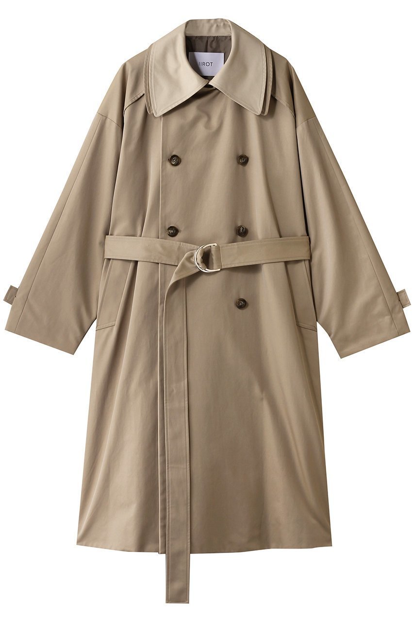 【イロット/IIROT】のハイ カウント コットン トレンチ コート インテリア・キッズ・メンズ・レディースファッション・服の通販 founy(ファニー) 　ファッション　Fashion　レディースファッション　Fashion for Women　アウター　Coat / Outerwear Collection　コート・ロングコート・ピーコート　Long Coats, Peacoats & More　トレンチコート / 春秋の定番アウター　Trench Coats　トレンチ　Trench, Trench Coat　モダン　Modern, Contemporary　ロング　Long, Long-Length　定番　Standard, Basic Item　ベージュ|ID: prp329100004895166 ipo3291000000036594938