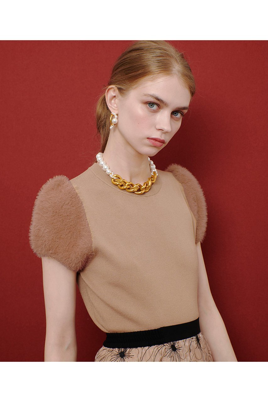 【アルアバイル/allureville】の【Loulou Willoughby】WEB限定フェザースリーブプルオーバー 大人の最旬トレンドファッション＆コーディネート founy(ファウニー) 　ファッション　Fashion　レディースファッション　Fashion for Women　トップス・カットソー　Cut & Sew Tops　ニット　Knit Tops & Sweaters　カジュアルプルオーバー・ニットトップス　Pullovers & Knit Tops / Casual Pullovers　コンパクト　Compact, Small Size　スリーブ　Sleeve, Long Sleeve / Short Sleeve　フェザー　Feather, Feather Detail　ミックス　Mix, Mixed Style　秋　Autumn　other-6|ID: prp329100004895182 ipo3291000000036907959