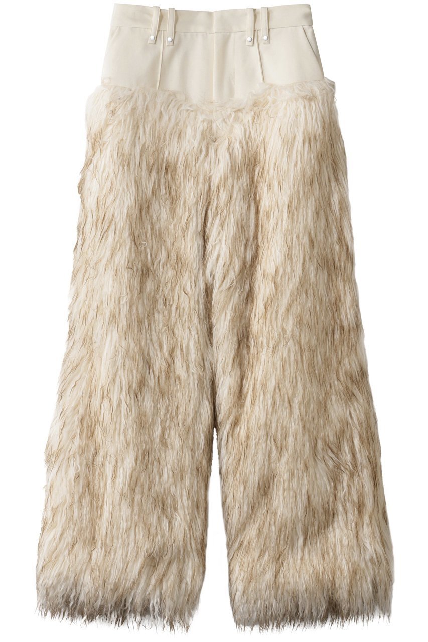 【プランク プロジェクト/PRANK PROJECT】のファートリムパンツ / Fur Trim Pants インテリア・キッズ・メンズ・レディースファッション・服の通販 founy(ファニー) 　ファッション　Fashion　レディースファッション　Fashion for Women　パンツ　Pants & Trousers　シンプル　Simple, Minimal　フェイクファー　Faux Fur, Imitation Fur　ワイド　Wide, Wide Fit　WHT(ホワイト)|ID: prp329100004895184 ipo3291000000036595141