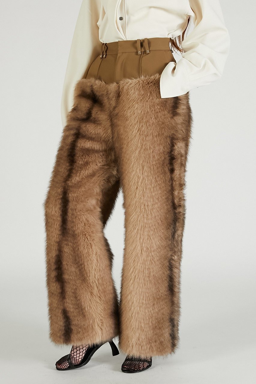 【プランク プロジェクト/PRANK PROJECT】のファートリムパンツ / Fur Trim Pants 人気、トレンドファッション・服の通販 founy(ファニー) 　ファッション　Fashion　レディースファッション　Fashion for Women　パンツ　Pants & Trousers　シンプル　Simple, Minimal　フェイクファー　Faux Fur, Imitation Fur　ワイド　Wide, Wide Fit　other-8|ID: prp329100004895184 ipo3291000000036595150