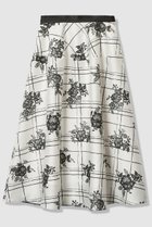 【アルアバイル/allureville】の【LOULOU WILLOUGHBY】SILK CO フラワーチェックスカート ホワイト系|ID: prp329100004895212 ipo3291000000036924257