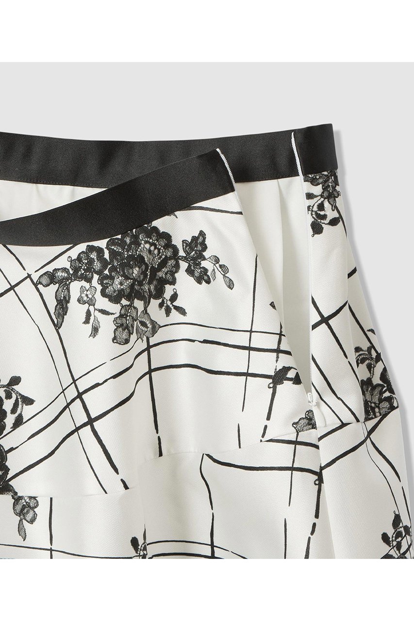 【アルアバイル/allureville】の【LOULOU WILLOUGHBY】SILK CO フラワーチェックスカート 大人の最旬トレンドファッション＆コーディネート founy(ファウニー) 　ファッション　Fashion　レディースファッション　Fashion for Women　スカート　Skirts　ロングスカート　Long Skirts / Maxi & Midi Skirts　イタリア　Italy　フレア　Flare, Flared　モノトーン　Monotone, Black and White　レース　Lace, Lace Fabric　ロング　Long, Long-Length　エレガント 上品　Elegant　other-3|ID: prp329100004895212 ipo3291000000036924261
