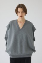 【リムアーク/RIM.ARK】のSide open oversized knit PO/プルオーバー グレー|ID: prp329100004895223 ipo3291000000036595501