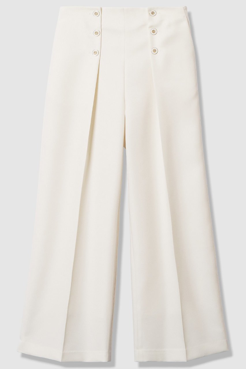 【アナイ/ANAYI】のブライトツイルタックセーラーパンツ インテリア・キッズ・メンズ・レディースファッション・服の通販 founy(ファニー) 　ファッション　Fashion　レディースファッション　Fashion for Women　パンツ　Pants & Trousers　おすすめ　Recommended / Our Picks　センター　Center, Center Line　ツイル　Twist, Twisted Detail　バランス　Balance, Style Balance　マニッシュ　Mannish, Boyish　ワイド　Wide, Wide Fit　新作・新入荷　New Arrivals / New In　オフホワイト|ID: prp329100004895236 ipo3291000000036595610