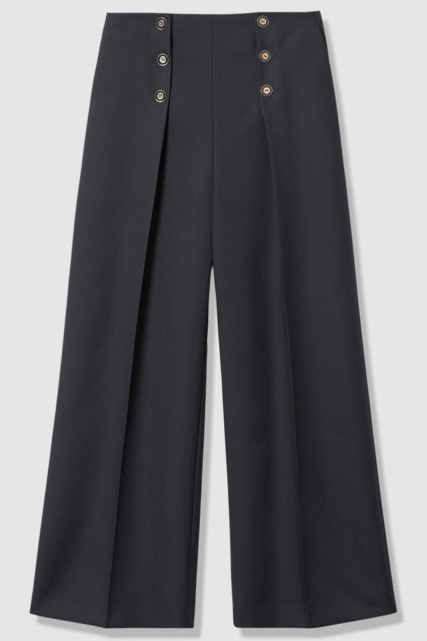 【アナイ/ANAYI】のブライトツイルタックセーラーパンツ インテリア・キッズ・メンズ・レディースファッション・服の通販 founy(ファニー) 　ファッション　Fashion　レディースファッション　Fashion for Women　パンツ　Pants & Trousers　おすすめ　Recommended / Our Picks　センター　Center, Center Line　ツイル　Twist, Twisted Detail　バランス　Balance, Style Balance　マニッシュ　Mannish, Boyish　ワイド　Wide, Wide Fit　新作・新入荷　New Arrivals / New In　ネイビー|ID: prp329100004895236 ipo3291000000036595613