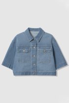 【アナイ/ANAYI】のストレッチデニムハーフスリーブ ジャケット 人気、トレンドファッション・服の通販 founy(ファニー) ファッション Fashion レディースファッション Fashion for Women アウター Coat / Outerwear Collection レディースジャケット・軽アウター Jackets コンパクト Compact, Small Size ジャケット Jacket, Outerwear ストレッチ Stretch, Stretchy Fabric デニム Denim, Jeans Material バランス Balance, Style Balance ポケット Pocket, Pocket Detail ロング Long, Long-Length 再入荷 Restock / Back in Stock 夏 Summer thumbnail ブルー|ID: prp329100004895237 ipo3291000000036595633