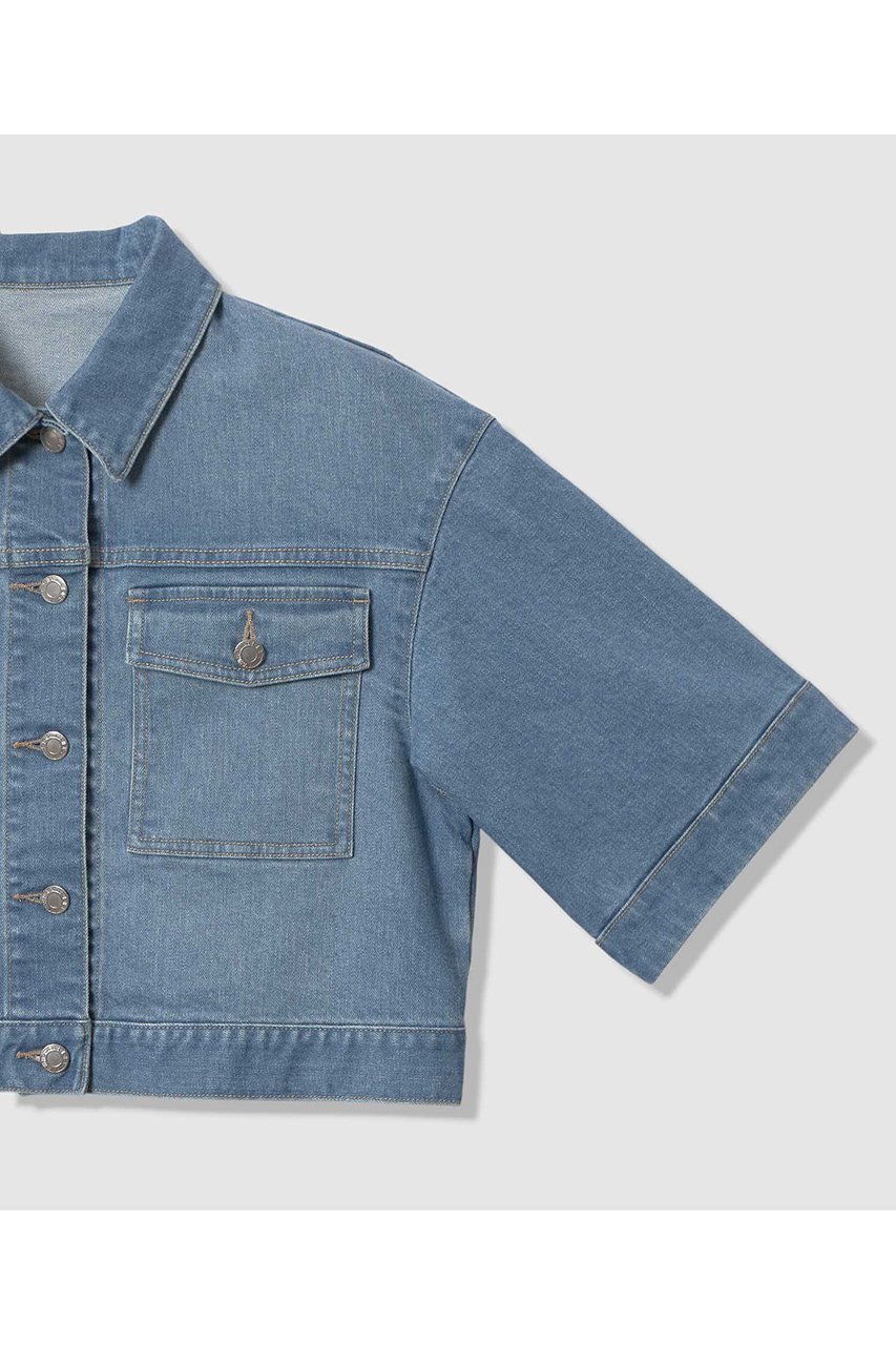 【アナイ/ANAYI】のストレッチデニムハーフスリーブ ジャケット 人気、トレンドファッション・服の通販 founy(ファニー) 　ファッション　Fashion　レディースファッション　Fashion for Women　アウター　Coat / Outerwear Collection　レディースジャケット・軽アウター　Jackets　コンパクト　Compact, Small Size　ジャケット　Jacket, Outerwear　ストレッチ　Stretch, Stretchy Fabric　デニム　Denim, Jeans Material　バランス　Balance, Style Balance　ポケット　Pocket, Pocket Detail　ロング　Long, Long-Length　再入荷　Restock / Back in Stock　夏　Summer　other-4|ID: prp329100004895237 ipo3291000000036595636