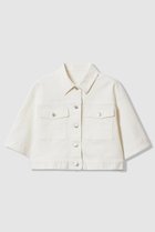 【アナイ/ANAYI】のストレッチデニムハーフスリーブ ジャケット ホワイト|ID: prp329100004895237 ipo3291000000036908902