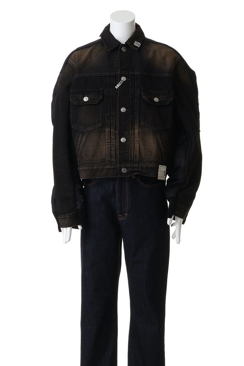 【メゾン ミハラヤスヒロ/Maison MIHARA YASUHIRO / MEN】の【MEN】【Maison MIHARA YASUHIRO】COMBINED DENIM×MA-1 ブルゾン 人気、トレンドファッション・服の通販 founy(ファニー) 　ファッション　Fashion　メンズファッション　Fashion for Men　ジャケット　Jacket, Outerwear　デニム　Denim, Jeans Material　ブルゾン　Blouson, Bomber Jacket　ミリタリー　Military, Army Style　other-2|ID: prp329100004895244 ipo3291000000036595694