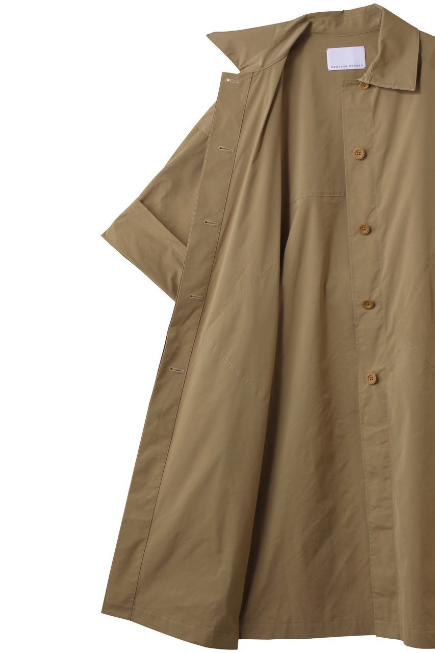 【コグ ザビッグスモーク/COGTHEBIGSMOKE】の49 HOLLY COAT 人気、トレンドファッション・服の通販 founy(ファニー) 　ファッション　Fashion　レディースファッション　Fashion for Women　アウター　Coat / Outerwear Collection　コート・ロングコート・ピーコート　Long Coats, Peacoats & More　クール　Cool, Chic　シンプル　Simple, Minimal　ストレッチ　Stretch, Stretchy Fabric　スリット　Slit, Slit Detail　ドレス　Dress, One-Piece　パッチ　Patch, Appliqué　フォルム　Silhouette, Form　ポケット　Pocket, Pocket Detail　ロング　Long, Long-Length　半袖　Short Sleeve, Half Sleeve　夏　Summer　other-6|ID: prp329100004895247 ipo3291000000036595725