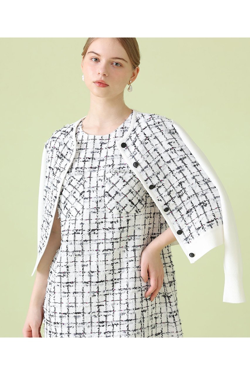 【アナイ/ANAYI】の【セットアップ対象商品】モノトーンツイードコンビカーディガン 人気、トレンドファッション・服の通販 founy(ファニー) ファッション Fashion レディースファッション Fashion for Women トップス・カットソー Cut & Sew Tops ニット Knit Tops & Sweaters カーディガン・羽織り Layered Style Cardigans カーディガン Cardigan, Knitwear ジャケット Jacket, Outerwear スパンコール Sequins, Sequin Embellishment セットアップ Set-Up, Coordinated Outfit ツイード Twill, Twill Weave フランス France, French ミラノリブ Milano Rib, Milano Stitch モノトーン Monotone, Black and White other-8|ID: prp329100004895290 ipo3291000000036596134