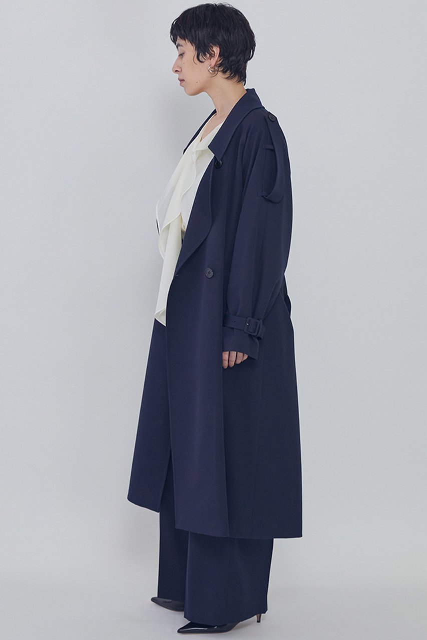 【プルミエ アロンディスモン/1er Arrondissement】のウールギャバジントレンチコート 人気、トレンドファッション・服の通販 founy(ファニー) 　ファッション　Fashion　レディースファッション　Fashion for Women　アウター　Coat / Outerwear Collection　コート・ロングコート・ピーコート　Long Coats, Peacoats & More　トレンチコート / 春秋の定番アウター　Trench Coats　なめらか　Smooth, Silky Texture　トレンチ　Trench, Trench Coat　ロング　Long, Long-Length　other-5|ID: prp329100004895292 ipo3291000000036596147