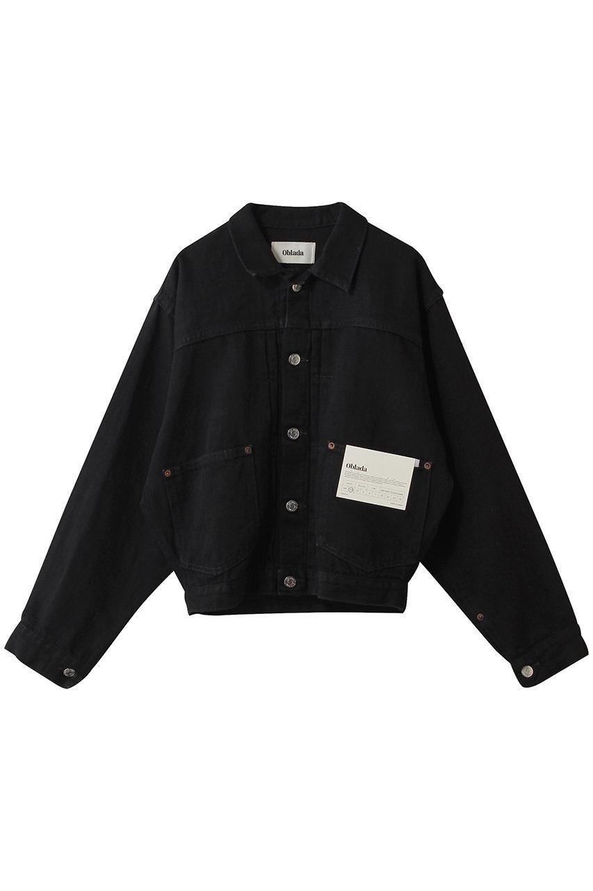 【オブラダ/Oblada】の1936 ヘンプデニムジャケット インテリア・キッズ・メンズ・レディースファッション・服の通販 founy(ファウニー) 　ファッション　Fashion　レディースファッション　Fashion for Women　アウター　Coat / Outerwear Collection　レディースジャケット・軽アウター　Jackets　デニムジャケット / カジュアルアウター　Denim Jackets　コンパクト　Compact, Small Size　ジャケット　Jacket, Outerwear　スリーブ　Sleeve, Long Sleeve / Short Sleeve　デニム　Denim, Jeans Material　ロング　Long, Long-Length　ブラック|ID: prp329100004895298 ipo3291000000036596190