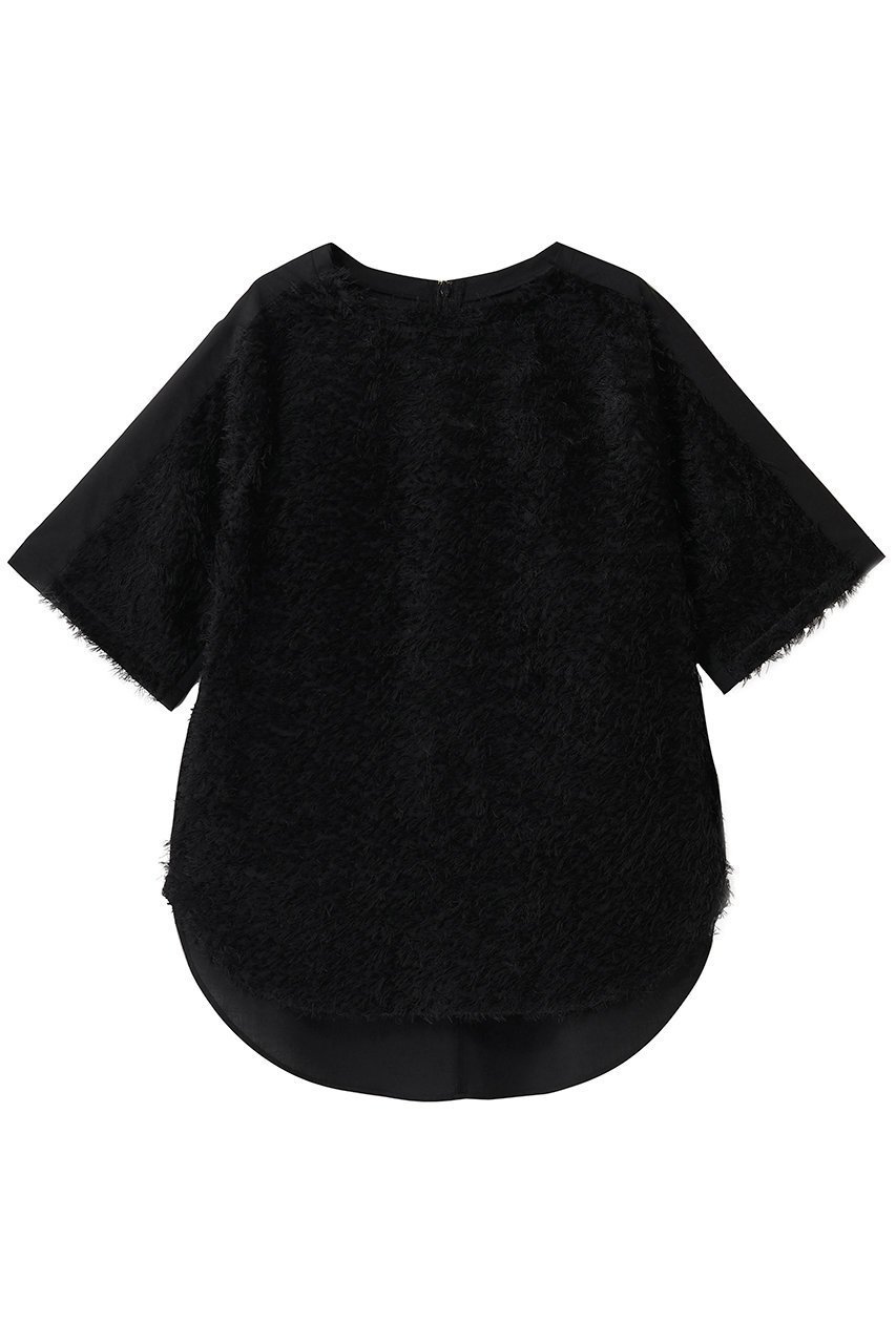 【ルームエイト/Room no.8】の【Room no.8 BLACK】シアー カットジャカード ハーフスリーブ トップス 人気、トレンドファッション・服の通販 founy(ファニー) ファッション Fashion レディースファッション Fashion for Women トップス・カットソー Cut & Sew Tops シャツ・ブラウス・オフィスカジュアル Elegant Blouses & Button-Ups シアー Sheer, See-Through ショート Short, Short Length シンプル Simple, Minimal ジャカード/ジャガード Jacquard, Woven Pattern スリット Slit, Slit Detail スリーブ Sleeve, Long Sleeve / Short Sleeve ハーフ Half, Half-Length ボトム Bottoms, Lower Wear モダン Modern, Contemporary other-1|ID: prp329100004895299 ipo3291000000036596199