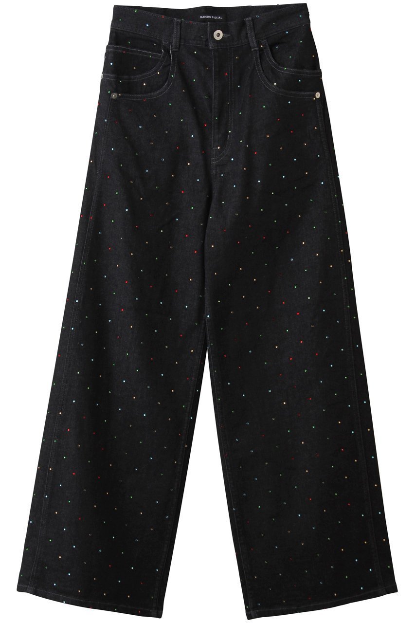【メゾンスペシャル/MAISON SPECIAL】のDouble Pocket Stone Denim/ダブルポケットストーンデニム インテリア・キッズ・メンズ・レディースファッション・服の通販 founy(ファウニー) 　ファッション　Fashion　レディースファッション　Fashion for Women　パンツ　Pants & Trousers　デニムパンツ・ジーンズ・美脚デニム　Denim Jeans & Pants　カラフル　Colorful Design　シンプル　Simple, Minimal　ストレート　Straight, Straight Cut　ストーン　Stone, Gem-Like　デニム　Denim, Jeans Material　ワイド　Wide, Wide Fit　NVY(ネイビー)|ID: prp329100004895305 ipo3291000000036904855