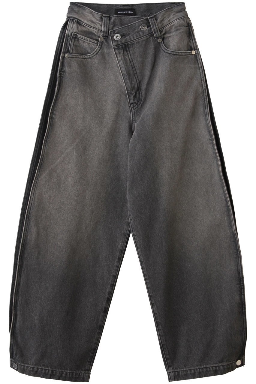 【メゾンスペシャル/MAISON SPECIAL】のSide-Tuck Cocoon Denim Pants/サイドタックコクーンデニムパンツ インテリア・キッズ・メンズ・レディースファッション・服の通販 founy(ファウニー) 　ファッション　Fashion　レディースファッション　Fashion for Women　パンツ　Pants & Trousers　デニムパンツ・ジーンズ・美脚デニム　Denim Jeans & Pants　コンパクト　Compact, Small Size　デニム　Denim, Jeans Material　BLK(ブラック)|ID: prp329100004895307 ipo3291000000036596264