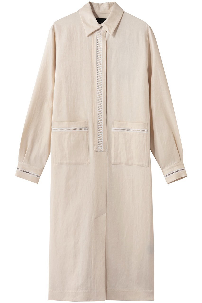 【ルームエイト/Room no.8】の【Room no.8 BLACK】TRIACETATE/TWILL COMBI LACE ドレス インテリア・キッズ・メンズ・レディースファッション・服の通販 founy(ファニー) 　ファッション　Fashion　レディースファッション　Fashion for Women　ワンピース　Dresses　フォーマル・パーティードレス・結婚式用ドレス　Elegant & Casual Dresses　チュニック　Tunic Tops & Dresses　チュニック　Tunic, Long Top　ドレス　Dress, One-Piece　ポケット　Pocket, Pocket Detail　ロング　Long, Long-Length　エレガント 上品　Elegant　クリーム/ホワイト|ID: prp329100004895309 ipo3291000000036596283