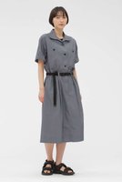 【マーガレットハウエル/MARGARET HOWELL】のSUPERLIGHT COTTON NYLON DRESS 人気、トレンドファッション・服の通販 founy(ファニー) ファッション Fashion レディースファッション Fashion for Women トップス・カットソー Cut & Sew Tops シャツ・ブラウス・オフィスカジュアル Elegant Blouses & Button-Ups ワンピース Dresses フォーマル・パーティードレス・結婚式用ドレス Elegant & Casual Dresses ギャザー Gathered, Ruffled シャンブレー Chambray, Denim-Like Fabric スクエア Square, Square Shape スリーブ Sleeve, Long Sleeve / Short Sleeve ダブル Double, Double-Breasted ドレス Dress, One-Piece ブラウジング Blouson Silhouette, Cinched Waist ポケット Pocket, Pocket Detail ループ Loop, Loop Knit ロング Long, Long-Length ワッシャー Washer, Crinkled Finish 夏 Summer 新作・新入荷 New Arrivals / New In |ID:prp329100004895356