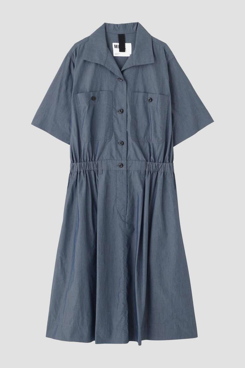 【マーガレットハウエル/MARGARET HOWELL】のSUPERLIGHT COTTON NYLON DRESS 大人の最旬トレンドファッション＆コーディネート founy(ファウニー) 　ファッション　Fashion　レディースファッション　Fashion for Women　トップス・カットソー　Cut & Sew Tops　シャツ・ブラウス・オフィスカジュアル　Elegant Blouses & Button-Ups　ワンピース　Dresses　フォーマル・パーティードレス・結婚式用ドレス　Elegant & Casual Dresses　ギャザー　Gathered, Ruffled　シャンブレー　Chambray, Denim-Like Fabric　スクエア　Square, Square Shape　スリーブ　Sleeve, Long Sleeve / Short Sleeve　ダブル　Double, Double-Breasted　ドレス　Dress, One-Piece　ブラウジング　Blouson Silhouette, Cinched Waist　ポケット　Pocket, Pocket Detail　ループ　Loop, Loop Knit　ロング　Long, Long-Length　ワッシャー　Washer, Crinkled Finish　夏　Summer　other-3|ID: prp329100004895356 ipo3291000000036879331