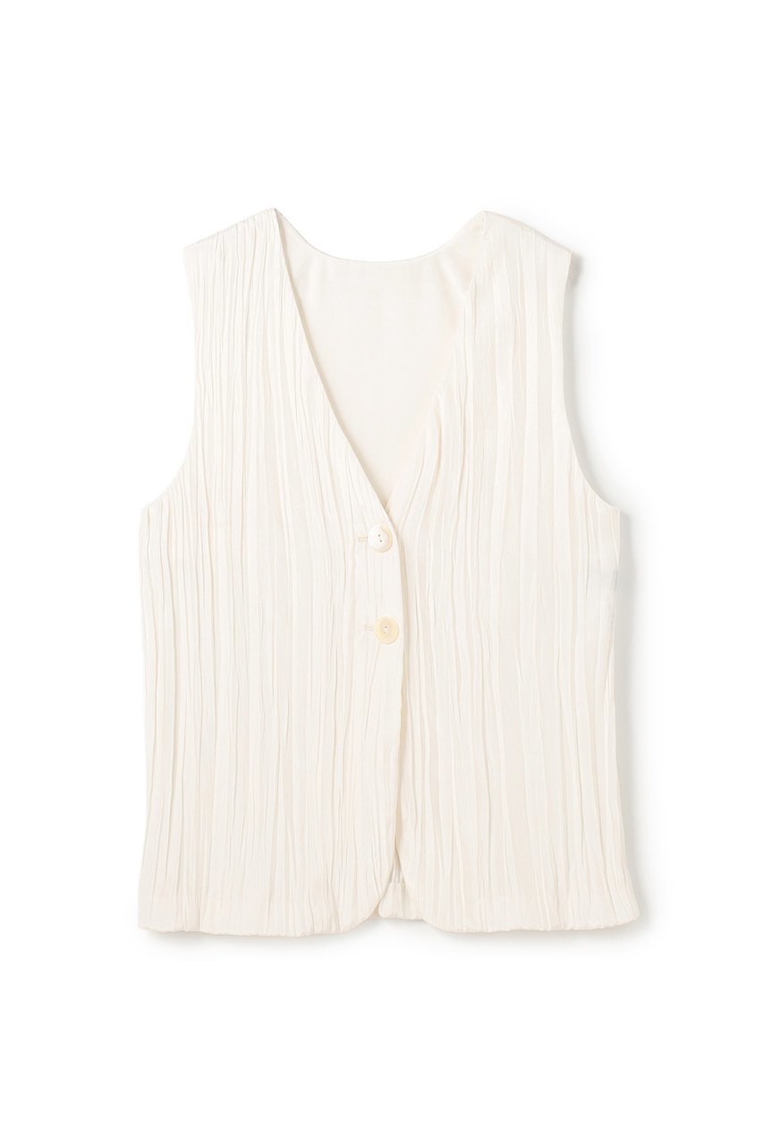 【アンクレイヴ/uncrave】のマシーンプリーツ ジレ インテリア・キッズ・メンズ・レディースファッション・服の通販 founy(ファニー) 　ファッション　Fashion　レディースファッション　Fashion for Women　アウター　Coat / Outerwear Collection　トップス・カットソー　Cut & Sew Tops　キャミソール&ノースリーブ　Camisoles & Sleeveless Tops　シャツ・ブラウス・オフィスカジュアル　Elegant Blouses & Button-Ups　ベスト&ジレ / 重ね着スタイル　Vests & Gilets　おすすめ　Recommended / Our Picks　クール　Cool, Chic　サテン　Satin, Glossy Fabric　ストレート　Straight, Straight Cut　セットアップ　Set-Up, Coordinated Outfit　ノースリーブ　Sleeveless, No-Sleeve　ブライト　Bright, Shiny　プリーツ　Pleats, Pleated　モダン　Modern, Contemporary　ランダム　Random, Irregular　新作・新入荷　New Arrivals / New In　オフ|ID: prp329100004895362 ipo3291000000036596692
