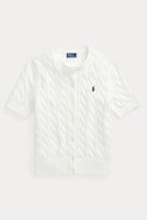 【ラルフローレン/RALPH LAUREN】の【POLO RALPH LAUREN】ケーブルニット コットン ショートスリーブ カーディガン 人気、トレンドファッション・服の通販 founy(ファニー) ファッション Fashion レディースファッション Fashion for Women トップス・カットソー Cut & Sew Tops ニット Knit Tops & Sweaters カーディガン・羽織り Layered Style Cardigans カフス Cuff Design カーディガン Cardigan, Knitwear ショート Short, Short Length スリム Slim, Slim Fit スリーブ Sleeve, Long Sleeve / Short Sleeve バランス Balance, Style Balance フィット Fit, Slim Fit エレガント 上品 Elegant 半袖 Short Sleeve, Half Sleeve 新作・新入荷 New Arrivals / New In |ID:prp329100004895366