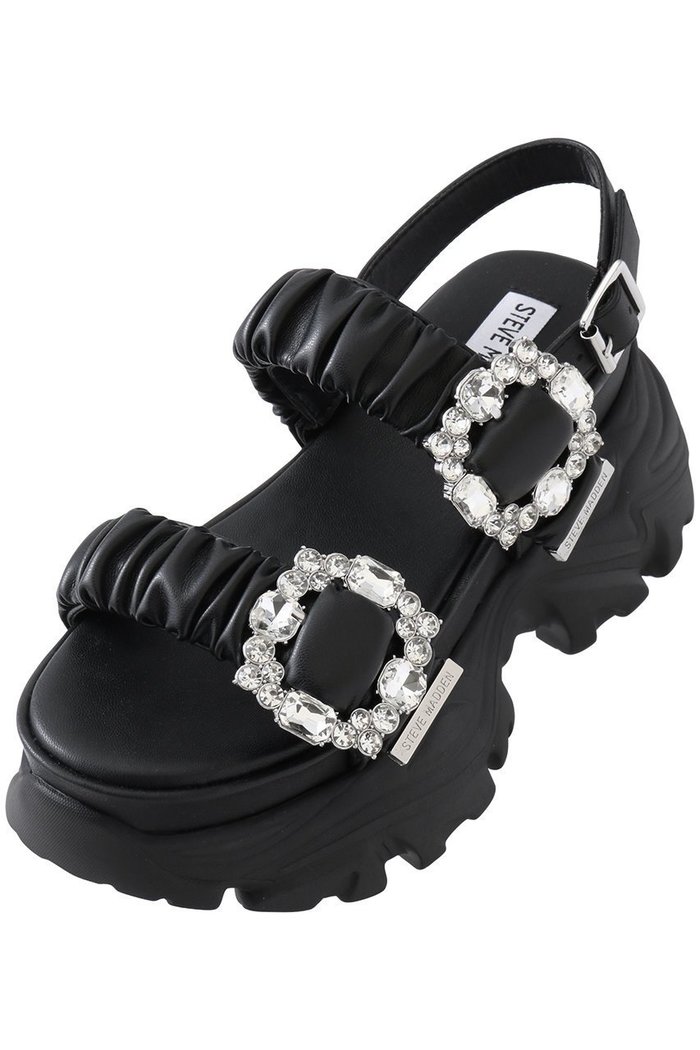 【スティーブマデン/STEVE MADDEN】のVOLTAIRE ビジューバックル厚底サンダル インテリア・キッズ・メンズ・レディースファッション・服の通販 founy(ファニー) https://founy.com/ ファッション Fashion レディースファッション Fashion for Women バッグ Bags ギャザー Gathered, Ruffled サンダル Sandals, Summer Shoes スタイリッシュ Stylish, Fashionable ソックス Socks, Hosiery ビジュー Bijou, Jewel-like Accent フェミニン Feminine, Girly リュクス Luxury, Elegant, High-End, Chic 厚底 Platform Shoes 夏 Summer 春 Spring S/S・春夏 SS, Spring/Summer, Warm Season |ID: prp329100004895368 ipo3291000000036955808