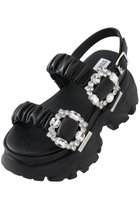 【スティーブマデン/STEVE MADDEN】のVOLTAIRE ビジューバックル厚底サンダル ブラック/ブラック|ID: prp329100004895368 ipo3291000000036955809