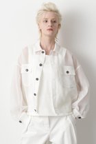【ヒューエルミュージアム/hueLe Museum】の【STUMBLY】Sheer Organdy Jean Jaket 人気、トレンドファッション・服の通販 founy(ファニー) ファッション Fashion レディースファッション Fashion for Women アウター Coat / Outerwear Collection レディースジャケット・軽アウター Jackets インナー Innerwear シンプル Simple, Minimal ジャケット Jacket, Outerwear ブルゾン Blouson, Bomber Jacket 人気 Popular, Best Seller 夏 Summer 定番 Standard, Basic Item 春 Spring thumbnail ホワイト|ID: prp329100004895370 ipo3291000000036596750