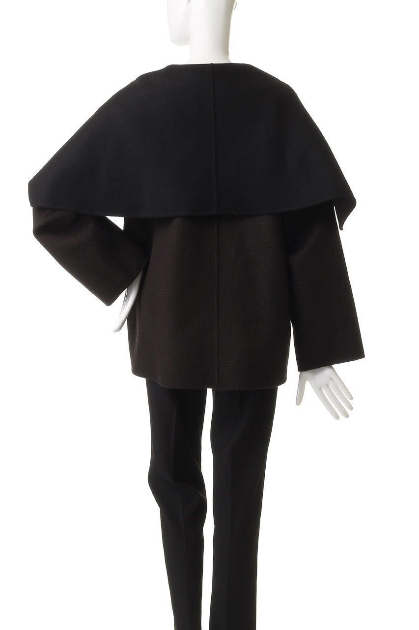 【デパリエ/DEPAREILLE】のウールダブルフェイスチェックビッグカラーコート 人気、トレンドファッション・服の通販 founy(ファニー) ファッション Fashion レディースファッション Fashion for Women アウター Coat / Outerwear Collection コート・ロングコート・ピーコート Long Coats, Peacoats & More ショート Short, Short Length シンプル Simple, Minimal タートルネック Turtleneck, High Neck チェック Check, Plaid, Tartan デニム Denim, Jeans Material ビッグ Big, Oversized 今季 This Season, Current Season other-4|ID: prp329100004895415 ipo3291000000036597365