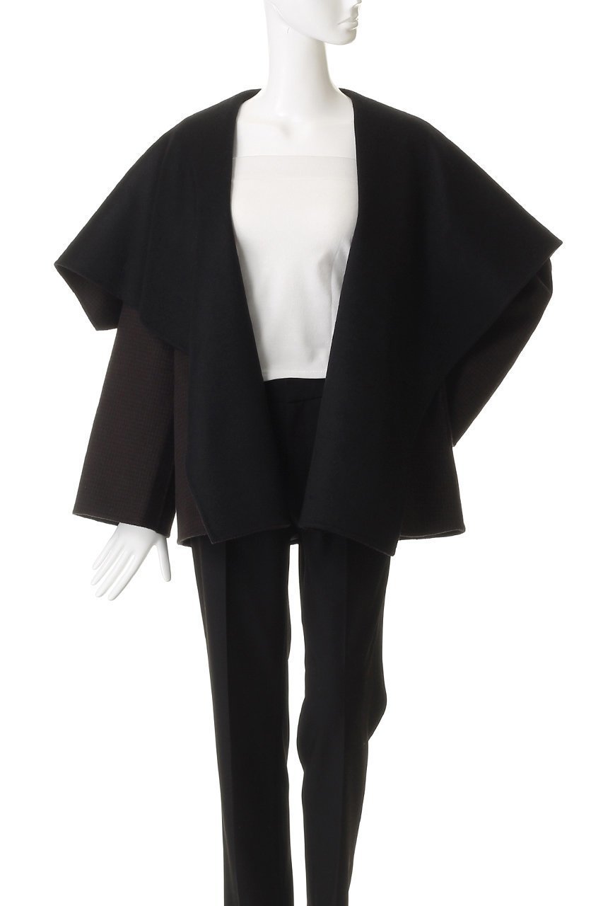 【デパリエ/DEPAREILLE】のウールダブルフェイスチェックビッグカラーコート 人気、トレンドファッション・服の通販 founy(ファニー) ファッション Fashion レディースファッション Fashion for Women アウター Coat / Outerwear Collection コート・ロングコート・ピーコート Long Coats, Peacoats & More ショート Short, Short Length シンプル Simple, Minimal タートルネック Turtleneck, High Neck チェック Check, Plaid, Tartan デニム Denim, Jeans Material ビッグ Big, Oversized 今季 This Season, Current Season other-8|ID: prp329100004895415 ipo3291000000036597369