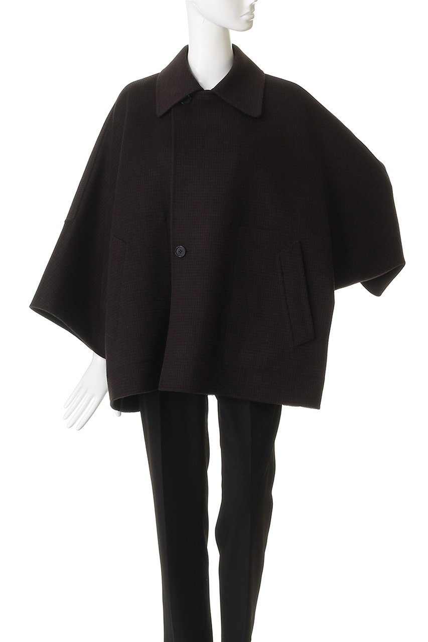 【デパリエ/DEPAREILLE】のウールダブルフェイスチェックポンチョコート 人気、トレンドファッション・服の通販 founy(ファニー) ファッション Fashion レディースファッション Fashion for Women アウター Coat / Outerwear Collection コート・ロングコート・ピーコート Long Coats, Peacoats & More ポンチョ・ケープコート Ponchos & Capes ショート Short, Short Length ジャケット Jacket, Outerwear チェック Check, Plaid, Tartan other-2|ID: prp329100004895416 ipo3291000000036597372