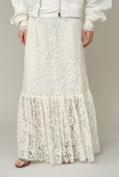 【カオス/Chaos】のソワーズレーススカート 人気、トレンドファッション・服の通販 founy(ファニー) ファッション Fashion レディースファッション Fashion for Women スカート Skirts ロングスカート Long Skirts / Maxi & Midi Skirts アンダー Underwear Essentials エレガント 上品 Elegant ティアードスカート Tiered Skirt, Flounced Skirt レース Lace, Lace Fabric ロング Long, Long-Length |ID:prp329100004895463