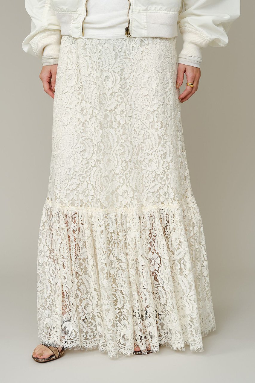 【カオス/Chaos】のソワーズレーススカート インテリア・キッズ・メンズ・レディースファッション・服の通販 founy(ファニー) 　ファッション　Fashion　レディースファッション　Fashion for Women　スカート　Skirts　ロングスカート　Long Skirts / Maxi & Midi Skirts　アンダー　Underwear Essentials　エレガント 上品　Elegant　ティアードスカート　Tiered Skirt, Flounced Skirt　レース　Lace, Lace Fabric　ロング　Long, Long-Length　エクリュ|ID: prp329100004895463 ipo3291000000036597868