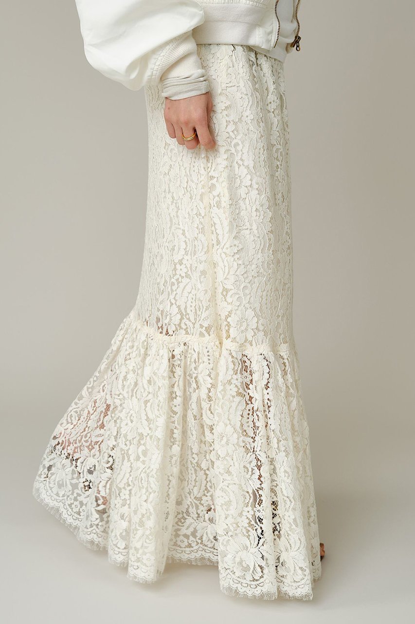【カオス/Chaos】のソワーズレーススカート 人気、トレンドファッション・服の通販 founy(ファニー) 　ファッション　Fashion　レディースファッション　Fashion for Women　スカート　Skirts　ロングスカート　Long Skirts / Maxi & Midi Skirts　アンダー　Underwear Essentials　エレガント 上品　Elegant　ティアードスカート　Tiered Skirt, Flounced Skirt　レース　Lace, Lace Fabric　ロング　Long, Long-Length　other-6|ID: prp329100004895463 ipo3291000000036597873