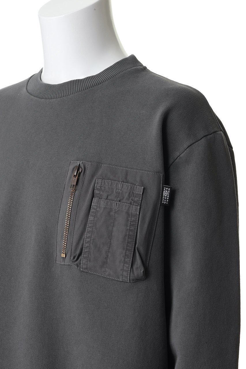 【エムエムシックス メゾンマルジェラ/MM6 Maison Margiela / MEN】の【MEN】スウェットシャツ 人気、トレンドファッション・服の通販 founy(ファニー) 　ファッション　Fashion　メンズファッション　Fashion for Men　トップス・カットソー　Cut & Sew Tops　パーカー・フーディー / カジュアルコーデ　Hoodies & Parkas　メンズシャツ　Shirts　スウェット / スエット　Sweatshirt, Sweatwear　スリーブ　Sleeve, Long Sleeve / Short Sleeve　ポケット　Pocket, Pocket Detail　ロング　Long, Long-Length　other-5|ID: prp329100004895471 ipo3291000000036597945