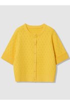 【アルアバイル/allureville】の【LOULOU WILLOUGHBY】アイレット半袖カーディガン イエロー|ID: prp329100004895473 ipo3291000000036929132