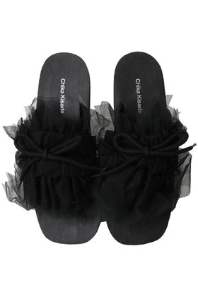 【チカ キサダ/CHIKA KISADA】のリボン チュール 2WAY トングサンダル 人気、トレンドファッション・服の通販 founy(ファニー) ファッション Fashion レディースファッション Fashion for Women クール Cool, Chic サンダル Sandals, Summer Shoes チュール Tulip, Tulip Motif リボン Ribbon, Bow |ID:prp329100004895478